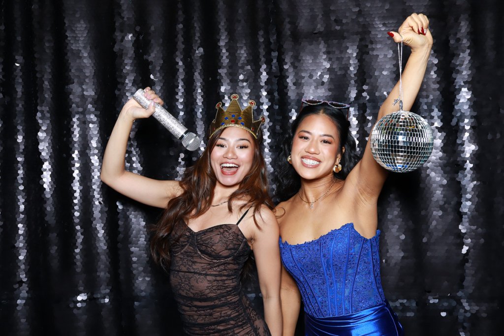 Ladies having the time of their lives singing their hearts out at our karaoke booth