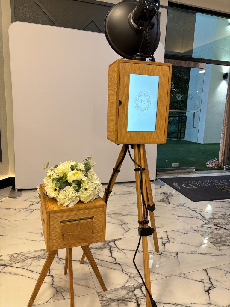 Elegant wedding photo booth setup Vancouver